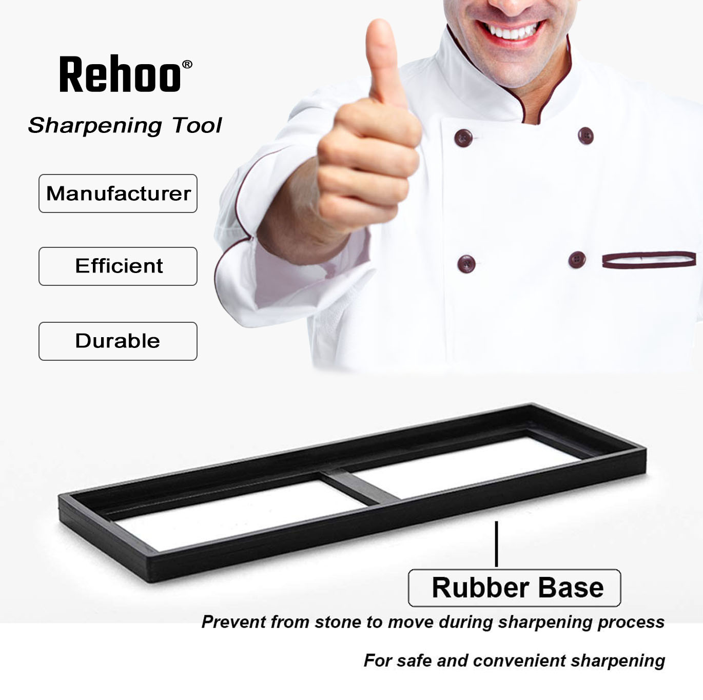 Rehoo Double-sided Sharpening  - Sharpening Stone Whetstone ulasan dan harga