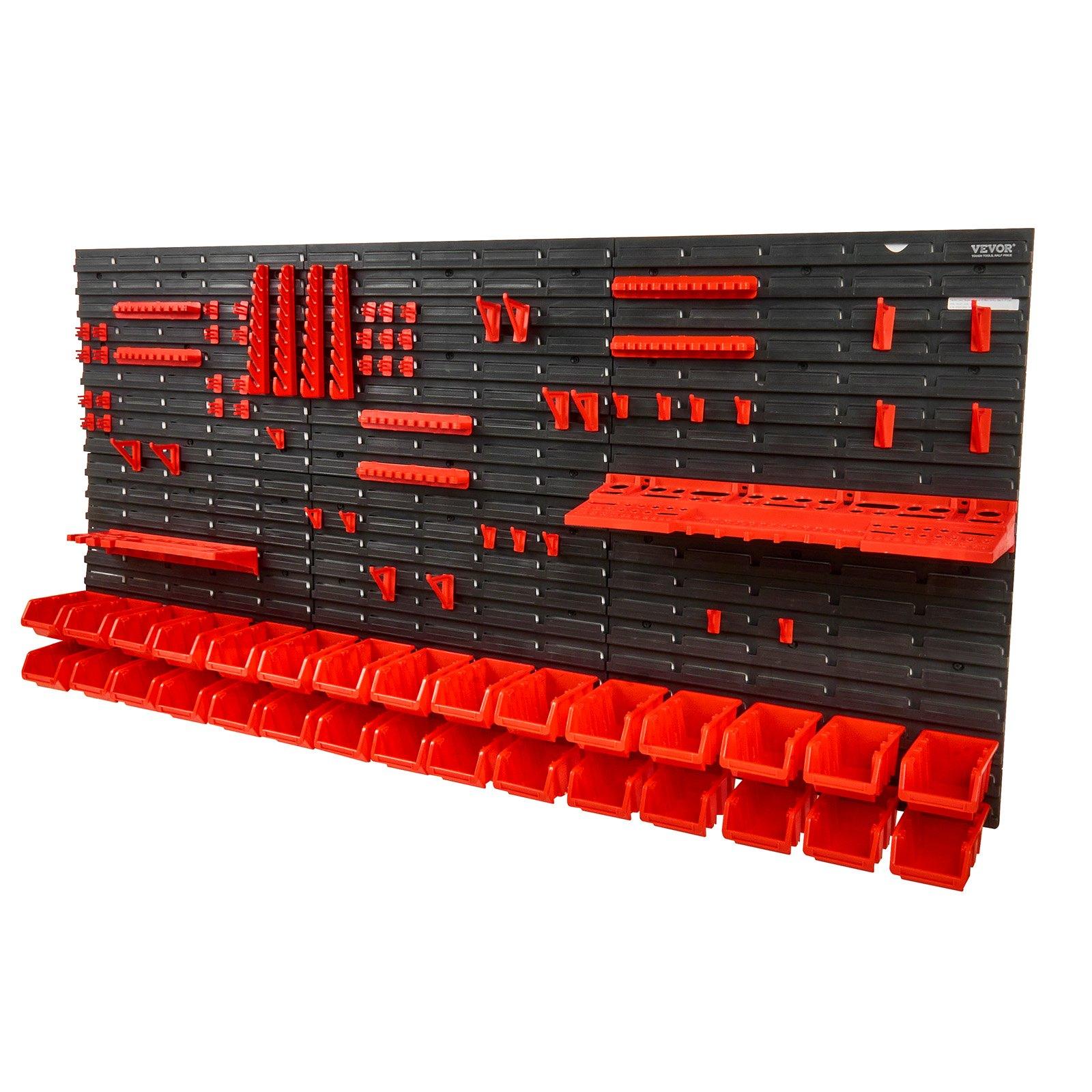 Wall Mounted 30-Bin Plastic Pa - Workshop Tools Shelf ulasan dan harga