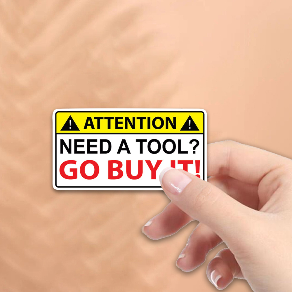 Funny Need Tools Sticker 1PC Y - Workshop Tools Needed ulasan dan harga