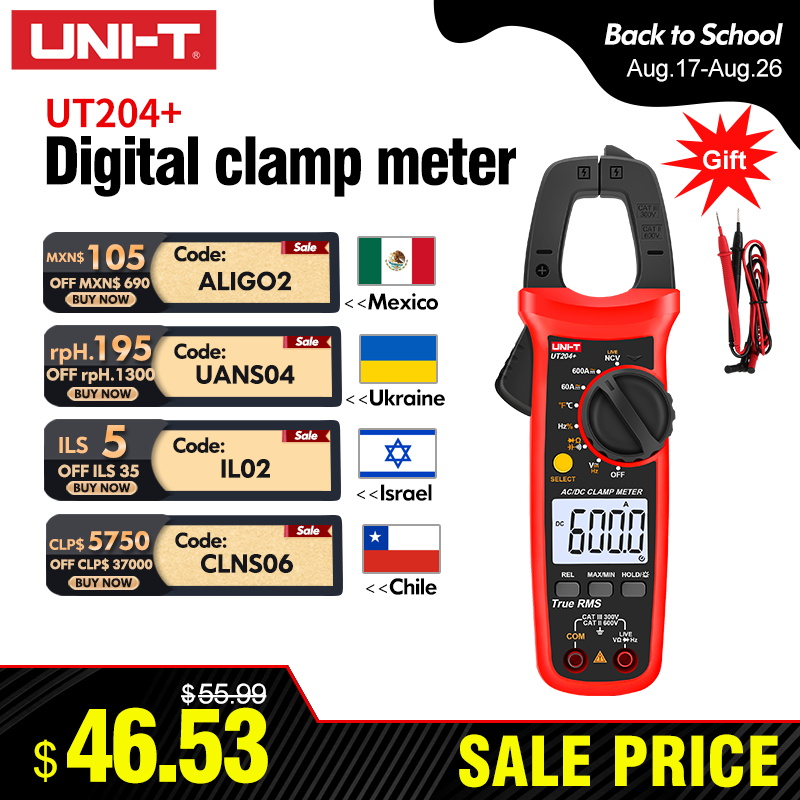 UNI-T UT204+ UT202A+ AC Amperi - Workshop Electric Tools ulasan dan harga