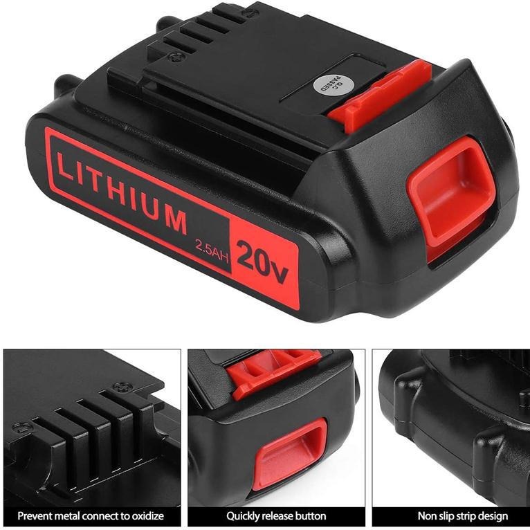 3000mAh 20V Lithium Battery Re - Black+Decker Tool 20V Max ulasan dan harga
